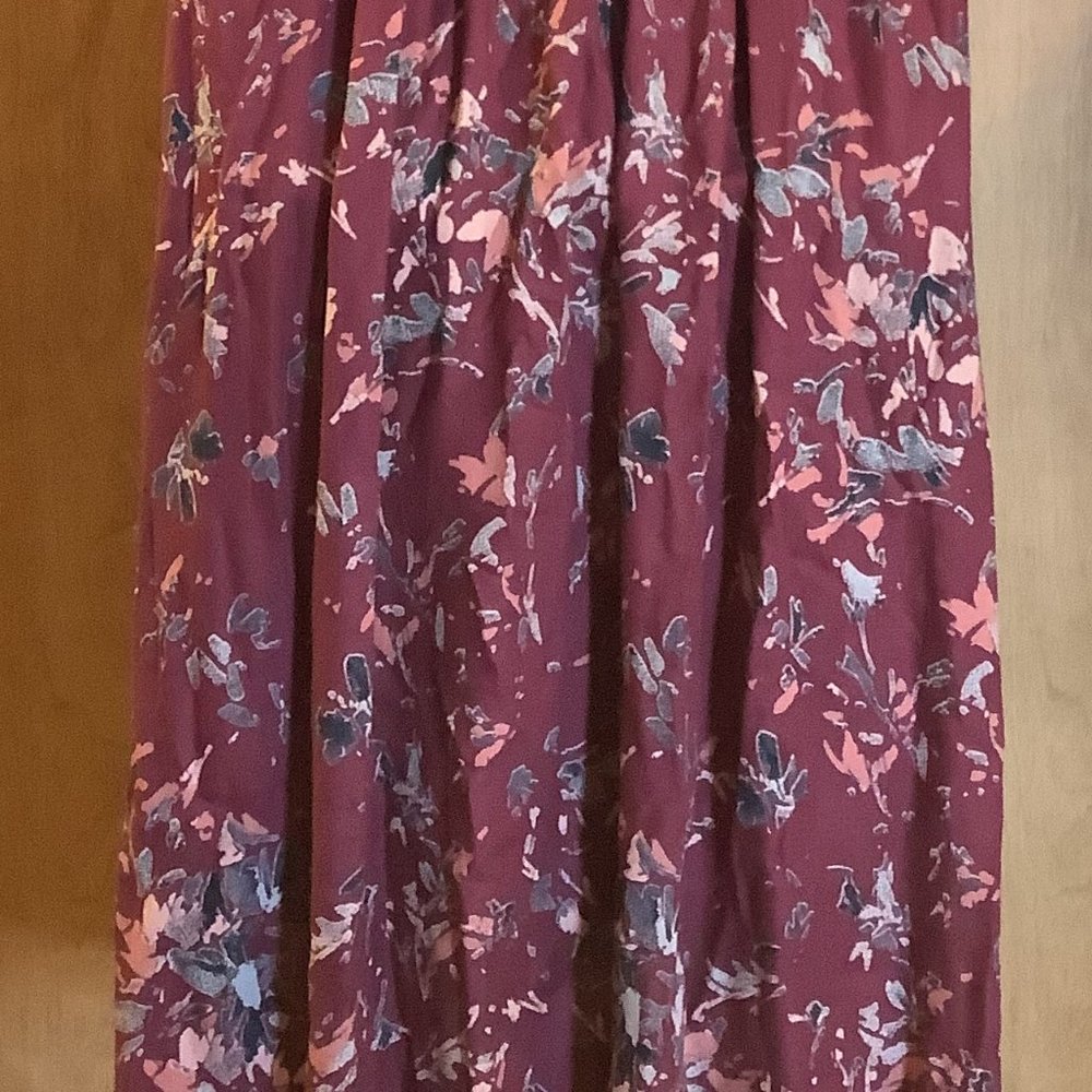 EUC  Roxy Mauve Floral Open Back Dress  Size:  Small - Picture 5 of 8